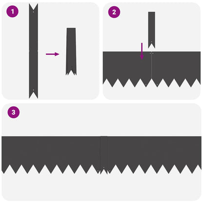 Raseneinfassung 10 pcs Schwarz 100 x 0,05 x 20 cm
