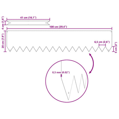 Raseneinfassung 30 pcs Olive Grün 100 x 0,05 x 20 cm