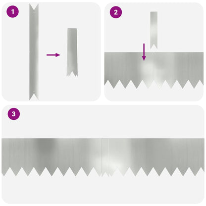 Raseneinfassung 20 pcs Silber 100 x 0,05 x 20 cm