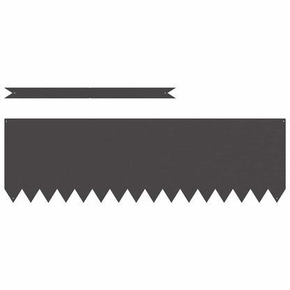 Raseneinfassung 10 pcs Schwarz 100 x 0,05 x 20 cm