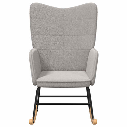 Schaukelstuhl Hellgrau Sherpa-Stoff