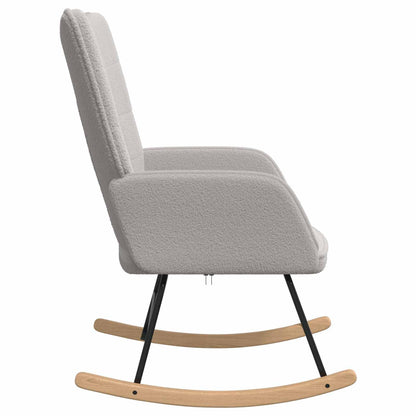 Schaukelstuhl Hellgrau Sherpa-Stoff