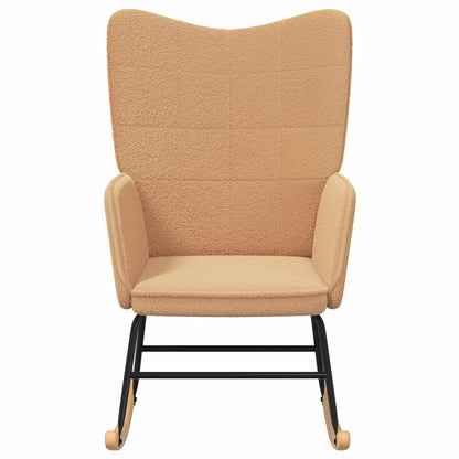 Schaukelstuhl Beige Sherpa-Stoff