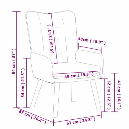 Sessel Schwarz 63 x 67 x 94 cm Stoff und Sperrholz