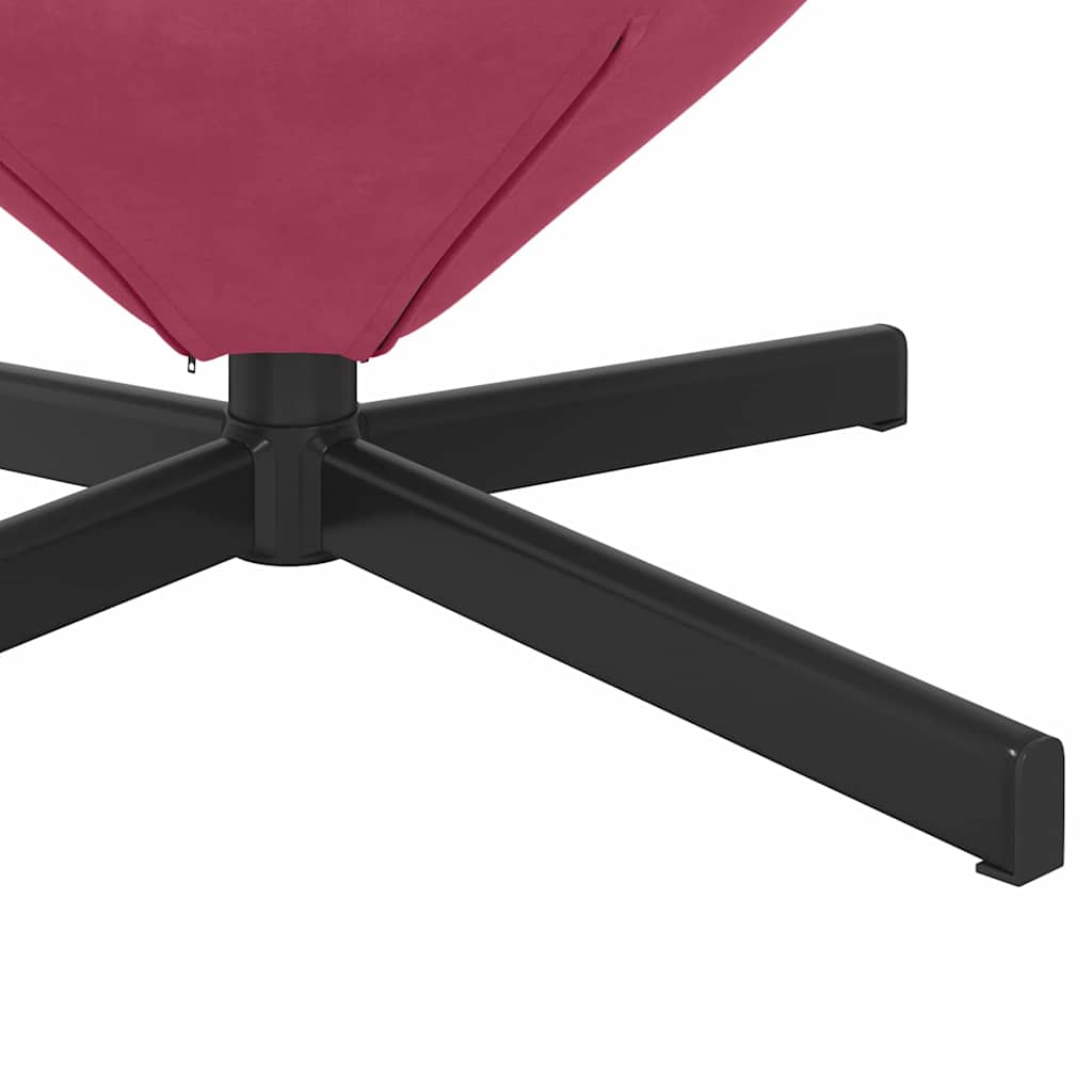 Eiersessel Weinrot 63 x 73 x 90 cm Samt