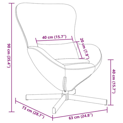 Eiersessel Gelb 63 x 73 x 90 cm Samt