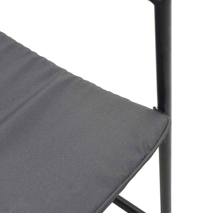 Stuhl mit Kissen 4 pcs Schwarz und Anthrazit Textilene