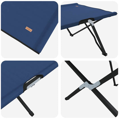 Klapp Schlafbett fürs Camping 2 pcs Blau 206 x 76 x 74 cm