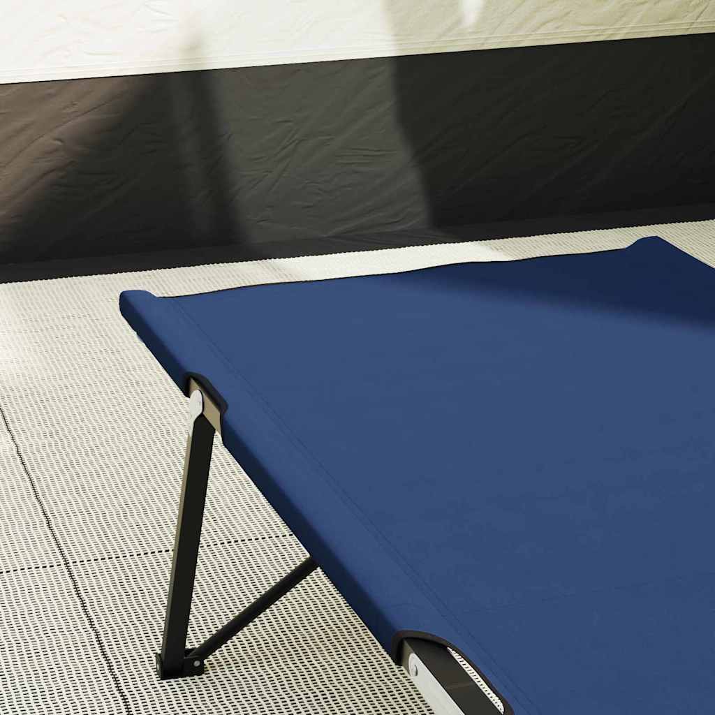 Klapp Schlafbett fürs Camping 2 pcs Blau 206 x 76 x 74 cm