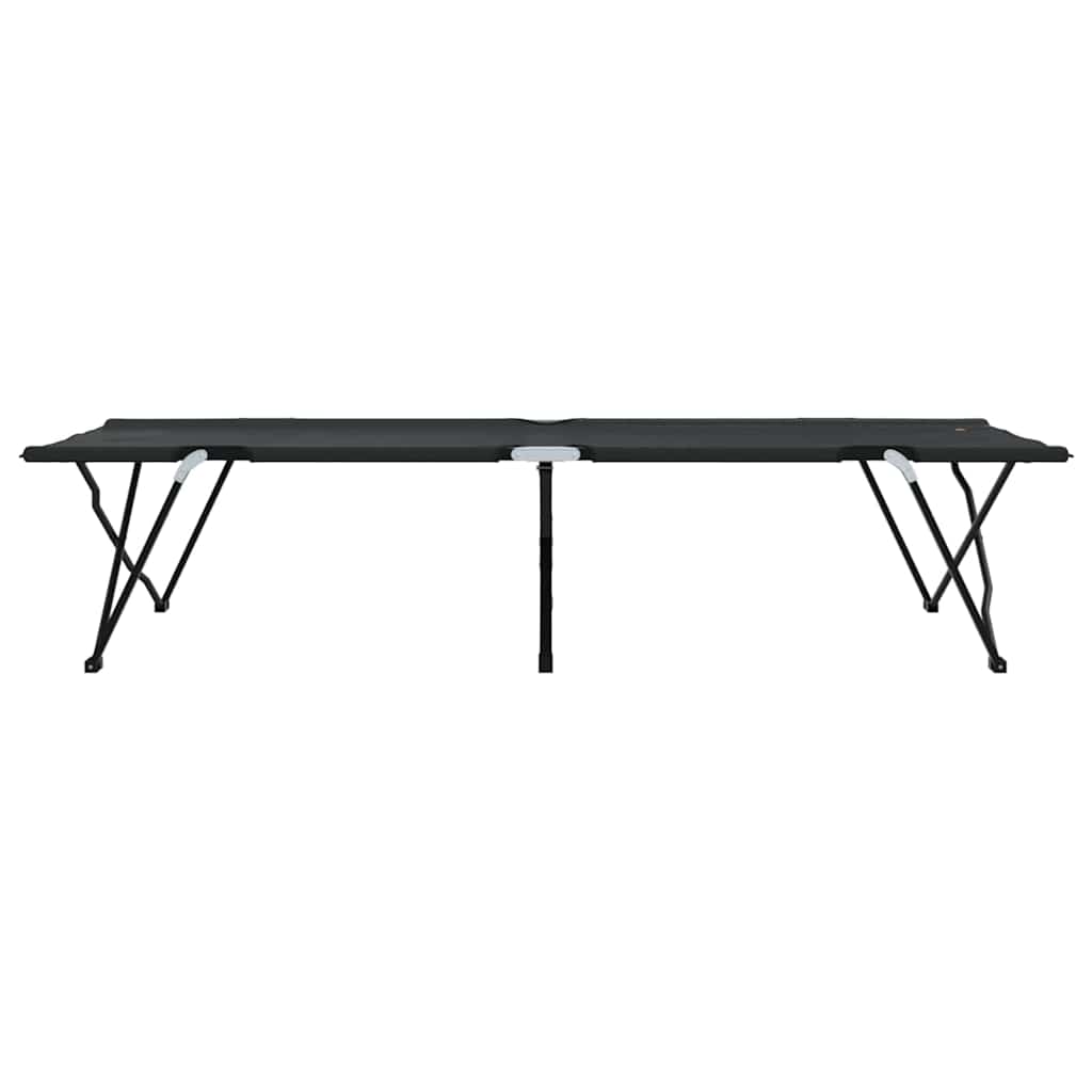 Klapp Schlafbett fürs Camping 2 pcs Schwarz 206 x 76 x 74 cm
