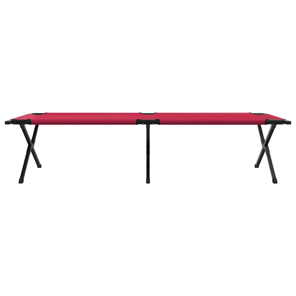 Klapp Schlafbett fürs Camping 2 pcs Rot 210 x 80 x 46 cm