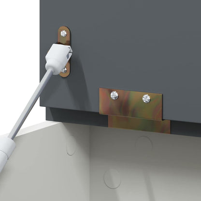 Box mit Stauraum und Tafelvorderseite ROROS Grau und Weiß