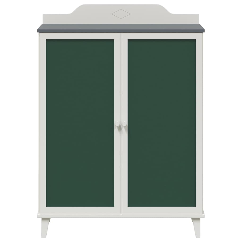 Schrank mit zwei Türen und Tafel-Front ROROS Grau und Weiß