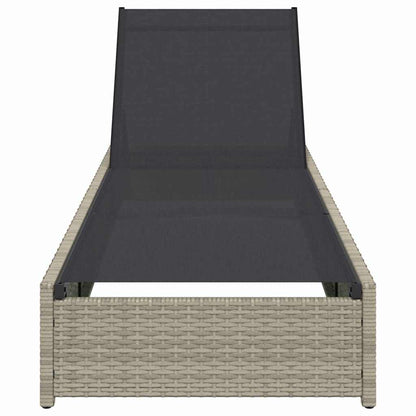 Sonnenliege Beige 200,5 x 70 x 75 cm Poly-Rattan