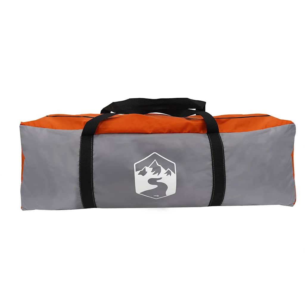 Dome Zelt für 4 Personen Grau und Orange 455 x 252 x 178 cm