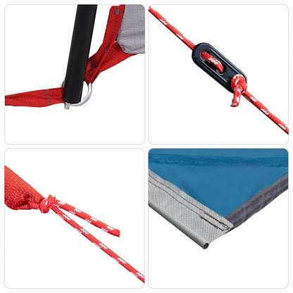 Caravan Zelt für 3 Personen mit Dach Blau 252 x 245 x 245 cm