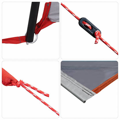 Heckzelte für Wohnwagen Grau und Orange 352 x 250 x 240 cm