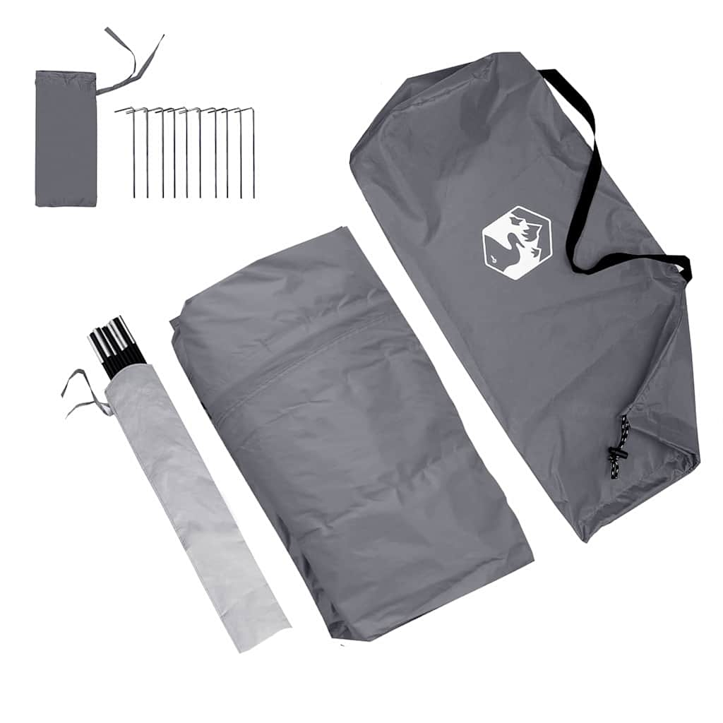 Heckzelte für Wohnwagen Grau und Orange 352 x 250 x 240 cm