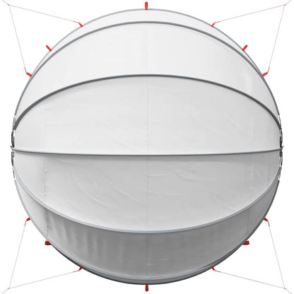 Pool-Dome Grau und Orange 430 x 430 x 210 cm