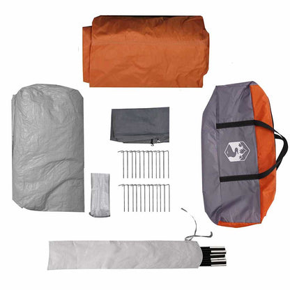 Tunnelzelt für 5 Personen Grau und Orange 778 x 356 x 210 cm