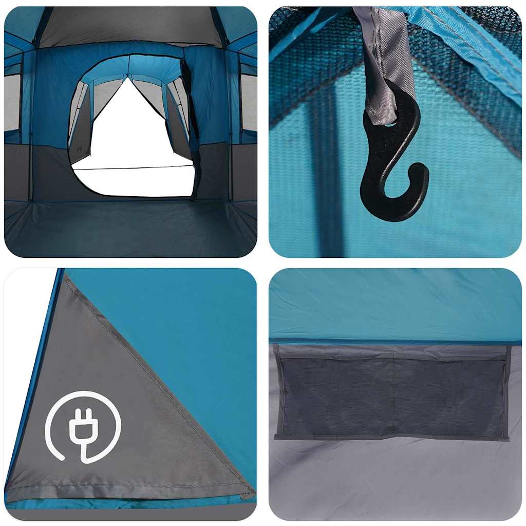 Familienzelt für 20 Personen Blau und Grau 745 x 700 x 217 cm