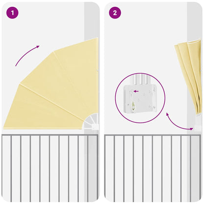 Balkon Sichtschutz Sand 160 x 160 cm Polyester