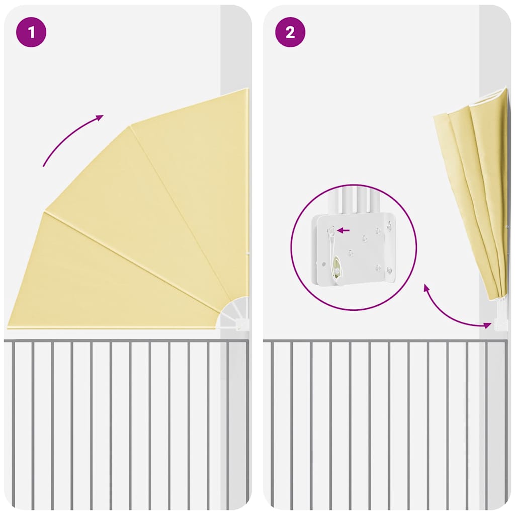 Balkon Sichtschutz Sand 210 x 210 cm Polyester