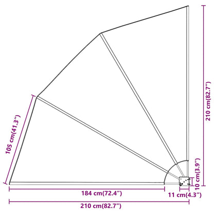 Balkon Sichtschutz Sand 210 x 210 cm Polyester