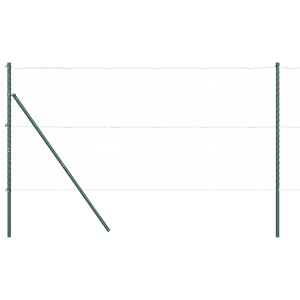 Zaunpfosten 7 pcs Grün Stahl