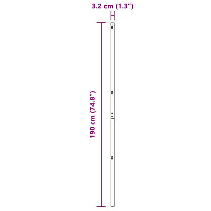 Zaunpfosten 7 pcs Grün Stahl