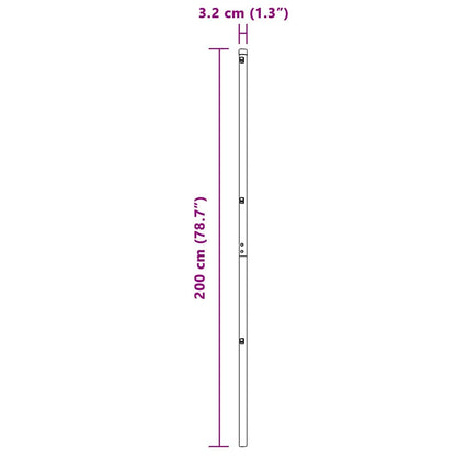 Zaunpfosten 13 pcs Grün Stahl