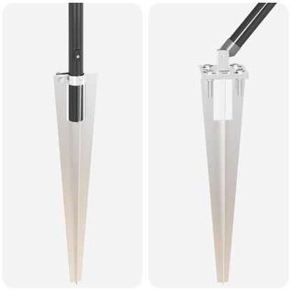 Zaunpfosten 7 pcs Grau Stahl