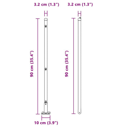 Zaunpfosten 13 pcs Grün Stahl