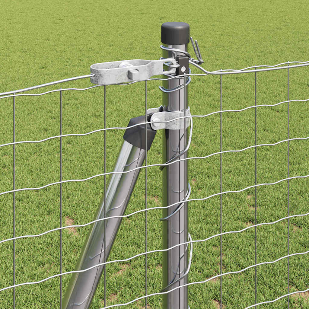 Zaunpfosten 13 pcs Silber Stahl