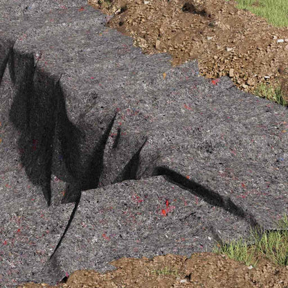 Teichvlies Grau 1 x 25 m Polyester und Baumwolle