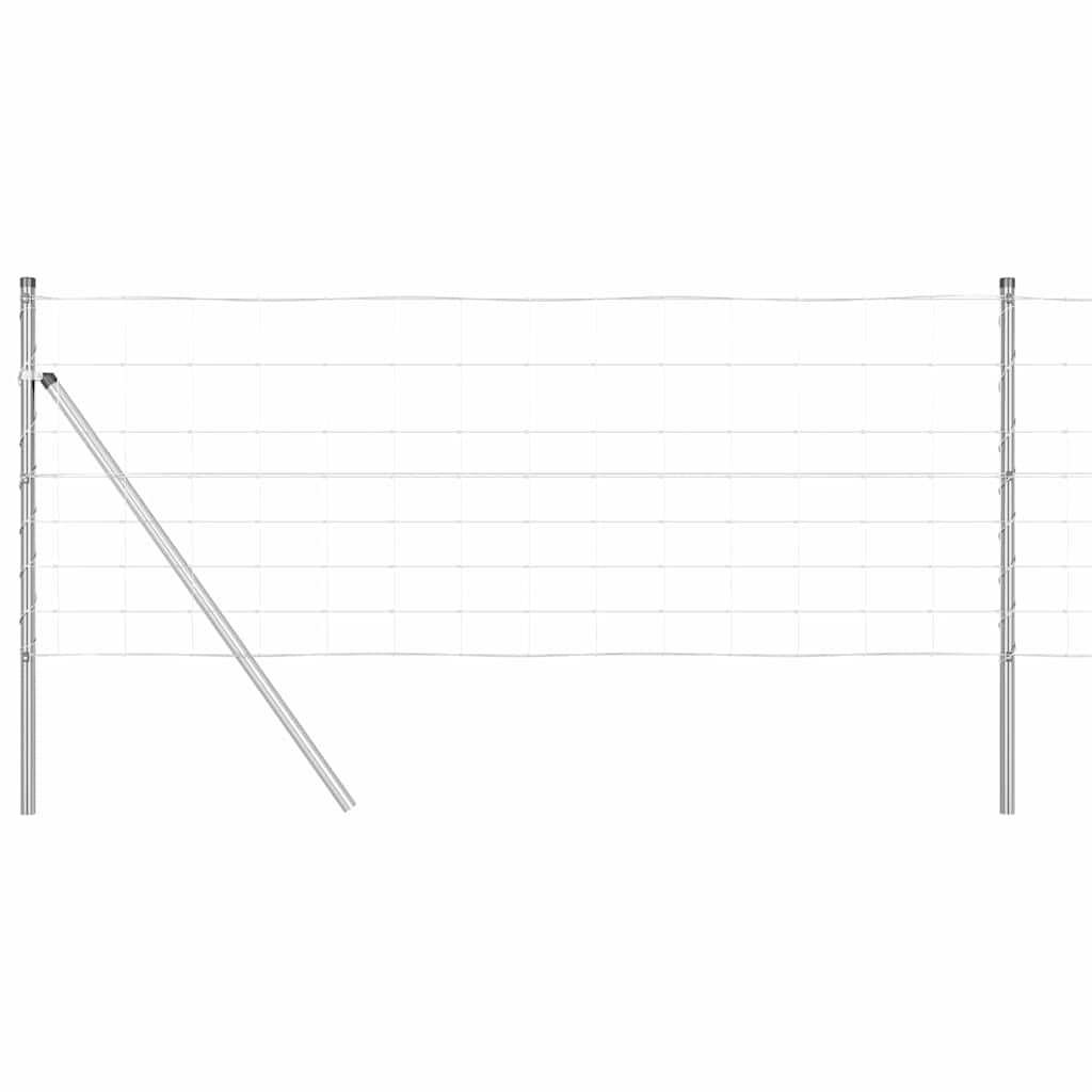 Feldzaun Silber 25 x 0,8 m Verzinkter Stahl
