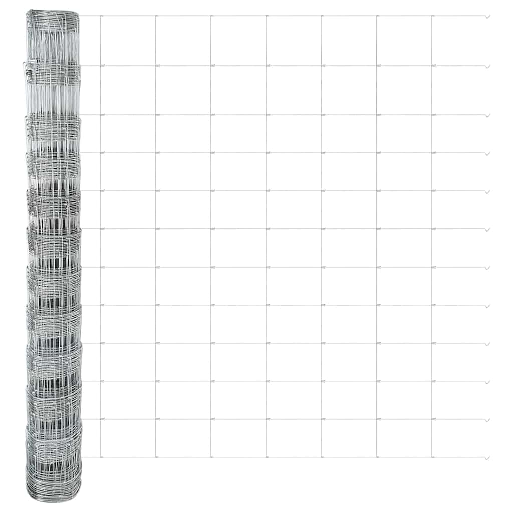 Feldzaun Silber 25 x 1,2 m Verzinkter Stahl