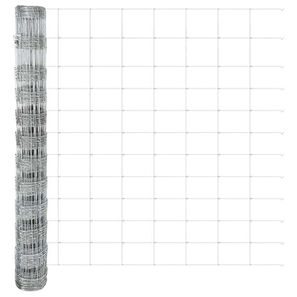 Feldzaun Silber 25 x 1,2 m Verzinkter Stahl