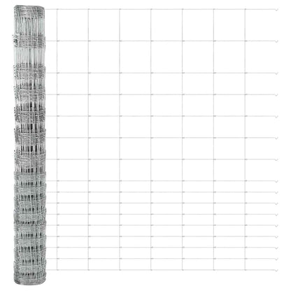 Feldzaun Silber 25 x 1,2 m Verzinkter Stahl