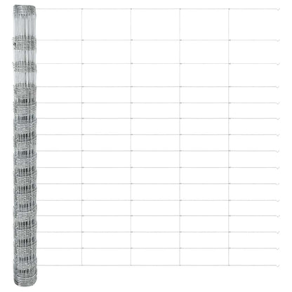 Feldzaun Silber 50 x 1,6 m Verzinkter Stahl