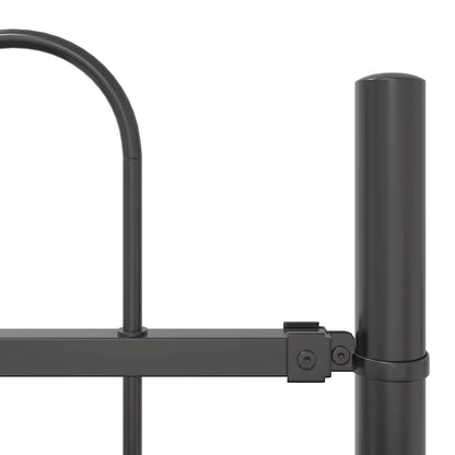 Gartenzaun Grau 1,7 x 1,5 m Pulverbeschichteter Stahl