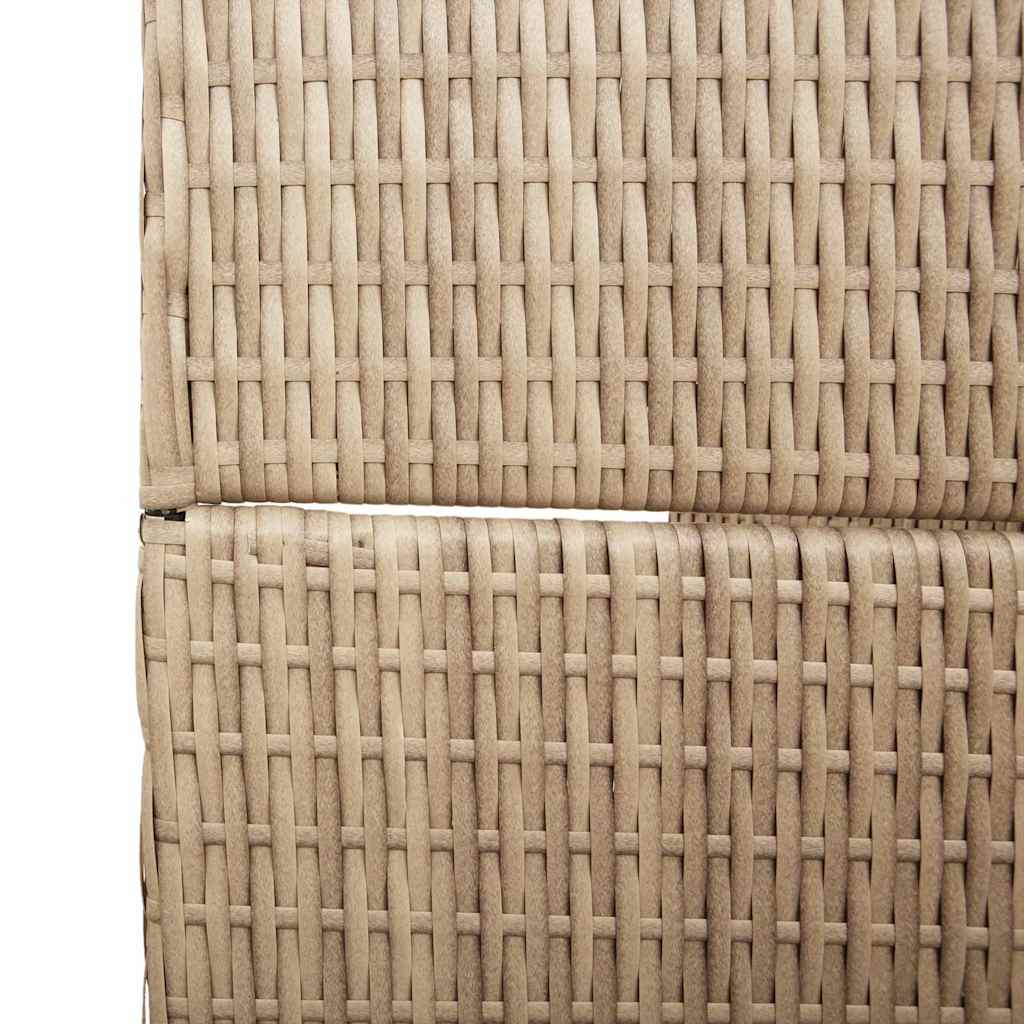 Raumteiler Beige 146 x 200 cm Poly-Rattan