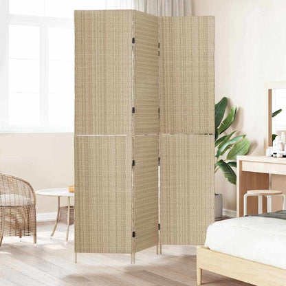 Raumteiler Beige 146 x 200 cm Poly-Rattan