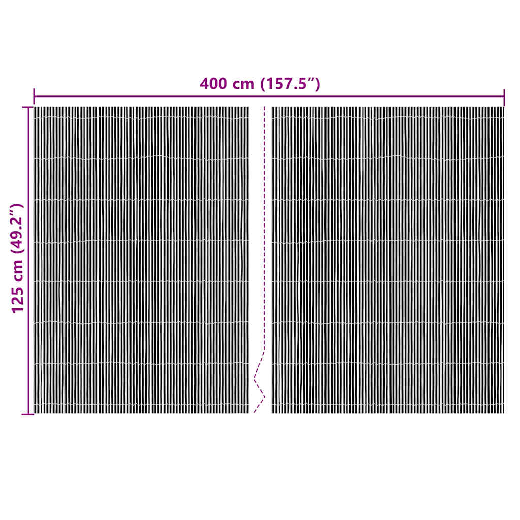 Bambuszaun Natur 400 x 125 cm Bambus