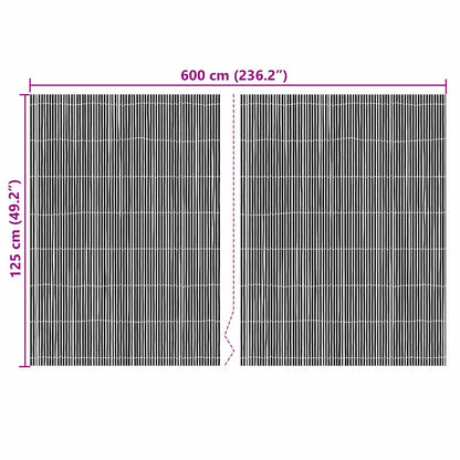 Bambuszaun Natur 600 x 125 cm Bambus
