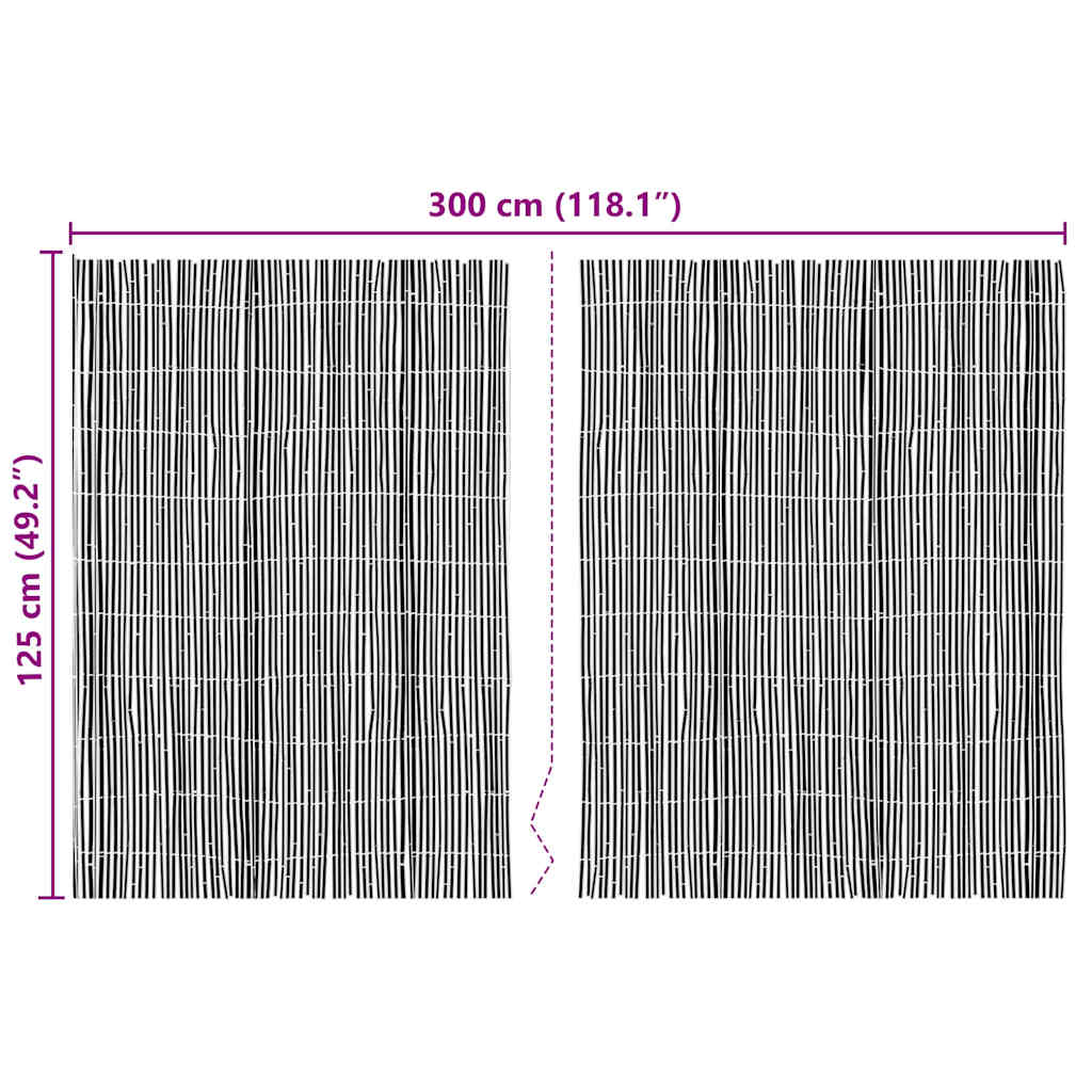 Bambuszaun Natur 400 x 125 cm Bambus