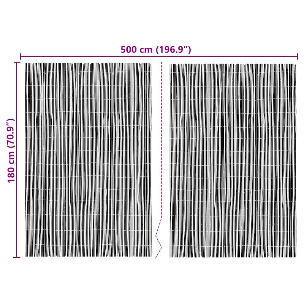 Bambuszaun Natur 600 x 180 cm Bambus