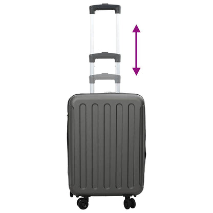 Koffer mit Schloss Dunkelgrau 34 x 23 x 55,5 cm ABS Kunststoff