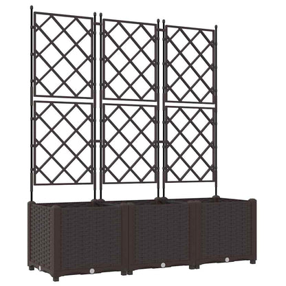 Garten-Pflanzgefäß 3 pcs Braun 120 x 40 x 143 cm Stahl