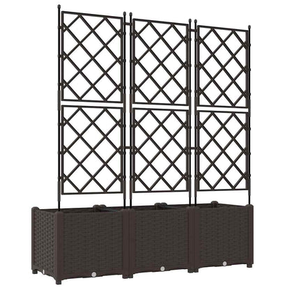 Garten-Pflanzgefäß 3 pcs Braun 120 x 40 x 143 cm Stahl